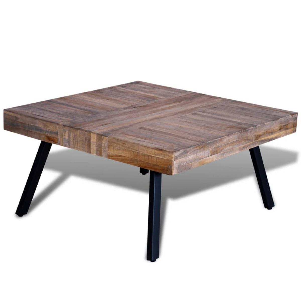 Mesa de centro cuadrada madera de teca reciclada