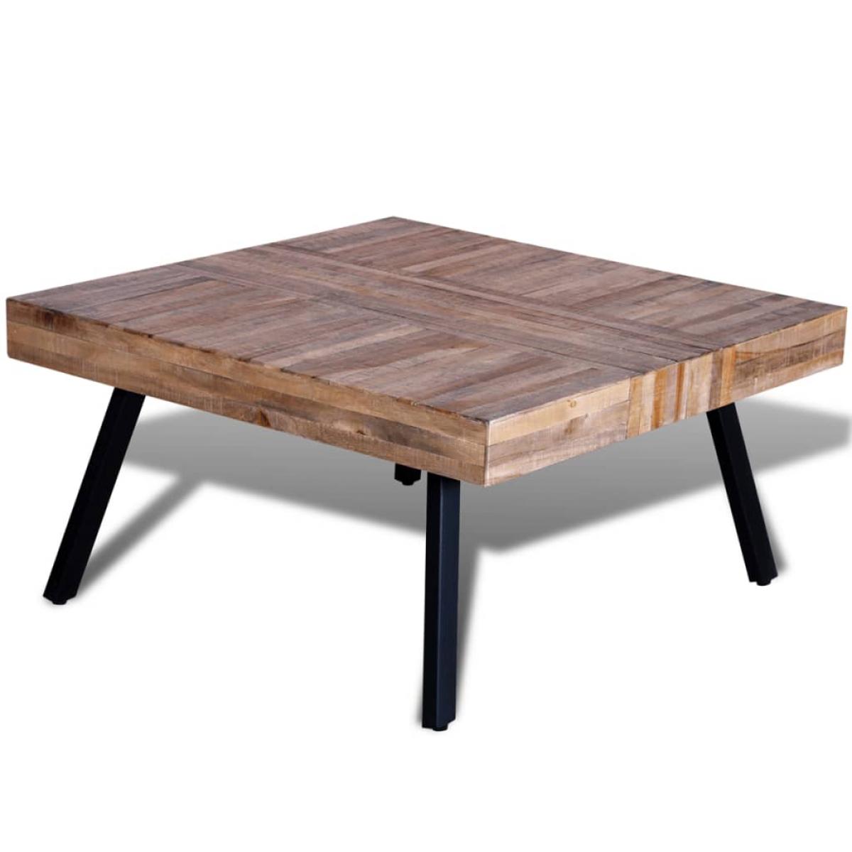 Mesa de centro cuadrada madera de teca reciclada
