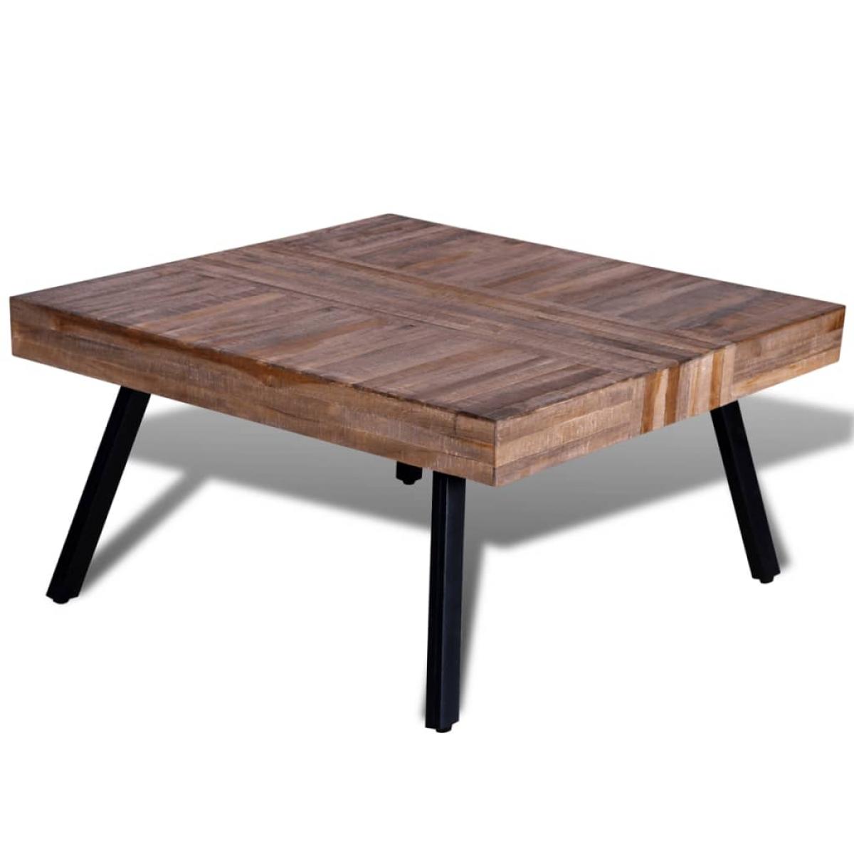 Mesa de centro cuadrada madera de teca reciclada