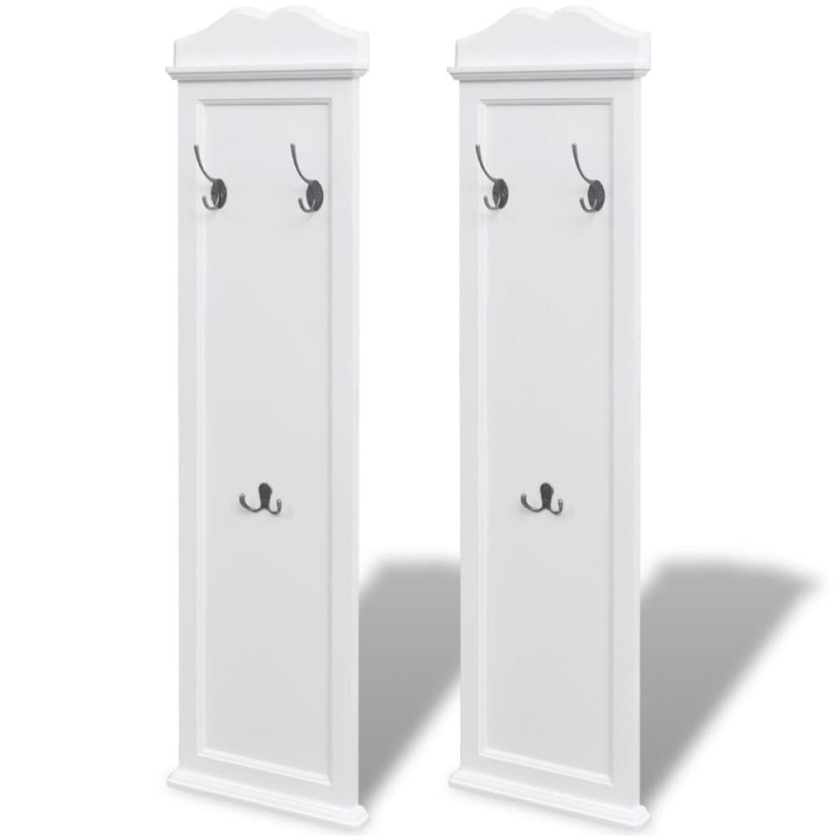 Percheros 2 unidades blancos