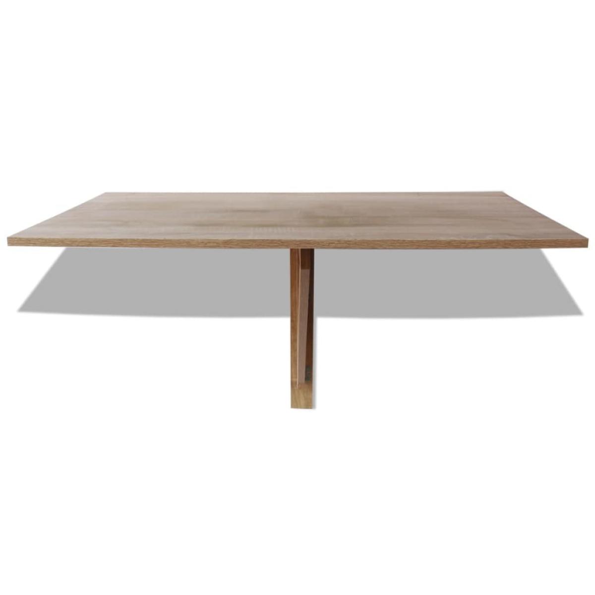 Mesa plegable de pared color roble 100x60 cm