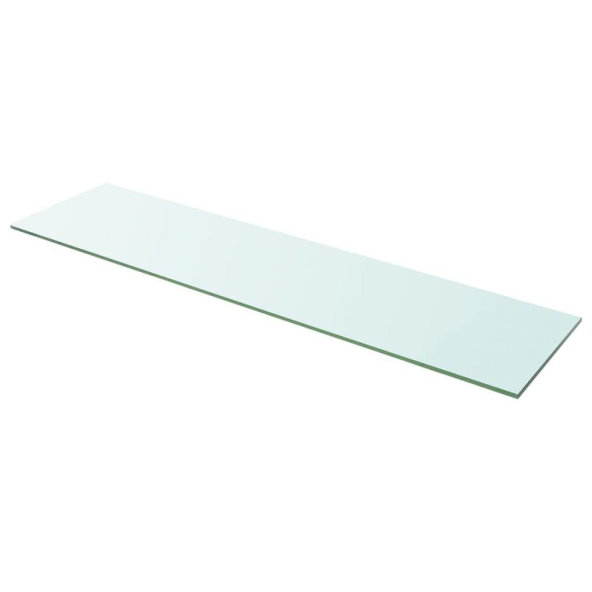 Panel de estante vidrio claro 100x25 cm