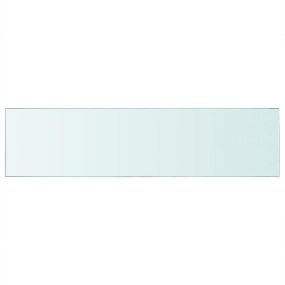 Panel de estante vidrio claro 100x25 cm