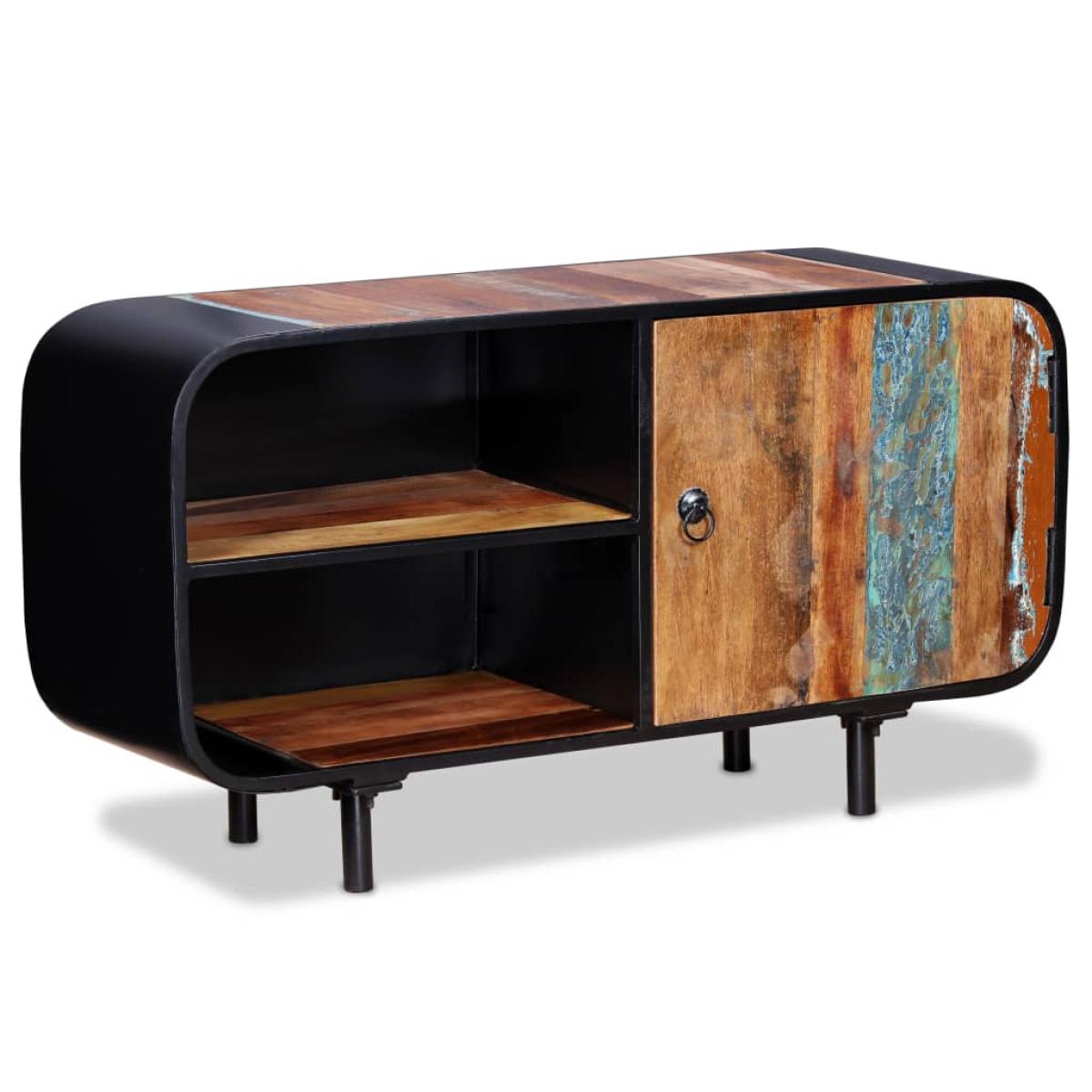 Mueble de TV madera reciclada 90x30x48 cm
