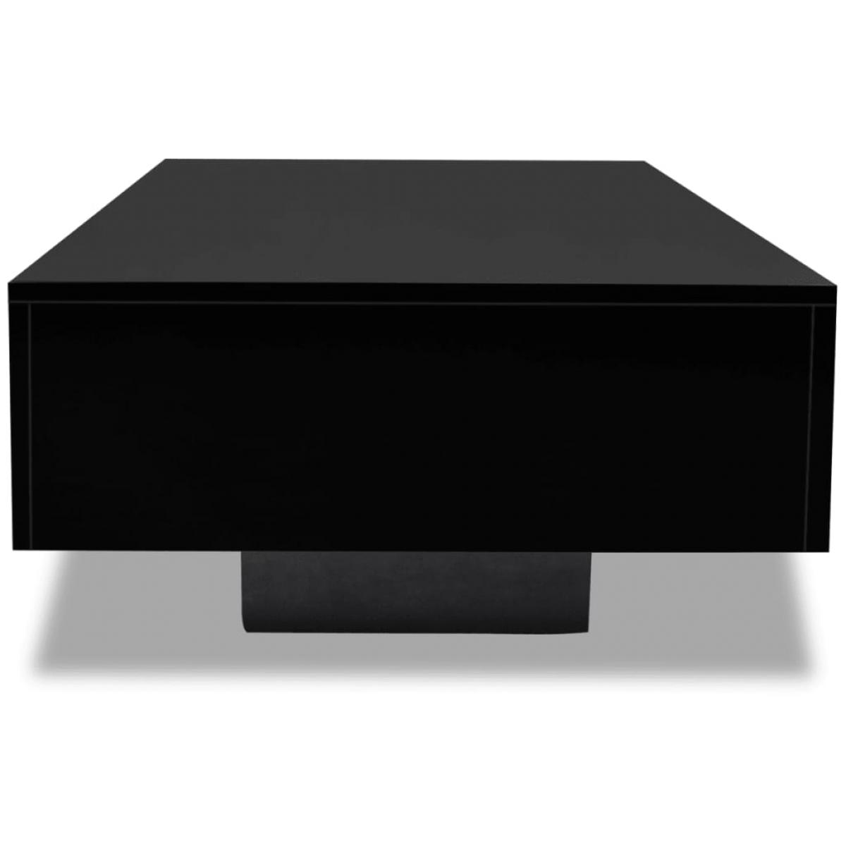 Mesa de centro de MDF negra con brillo