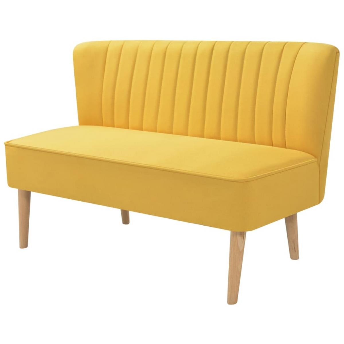Sofá de tela amarillo 117x55,5x77 cm 