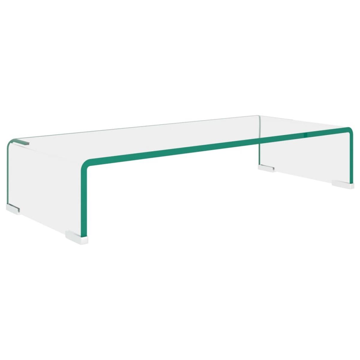 Soporte para TV/Elevador monitor cristal claro 60x25x11 cm