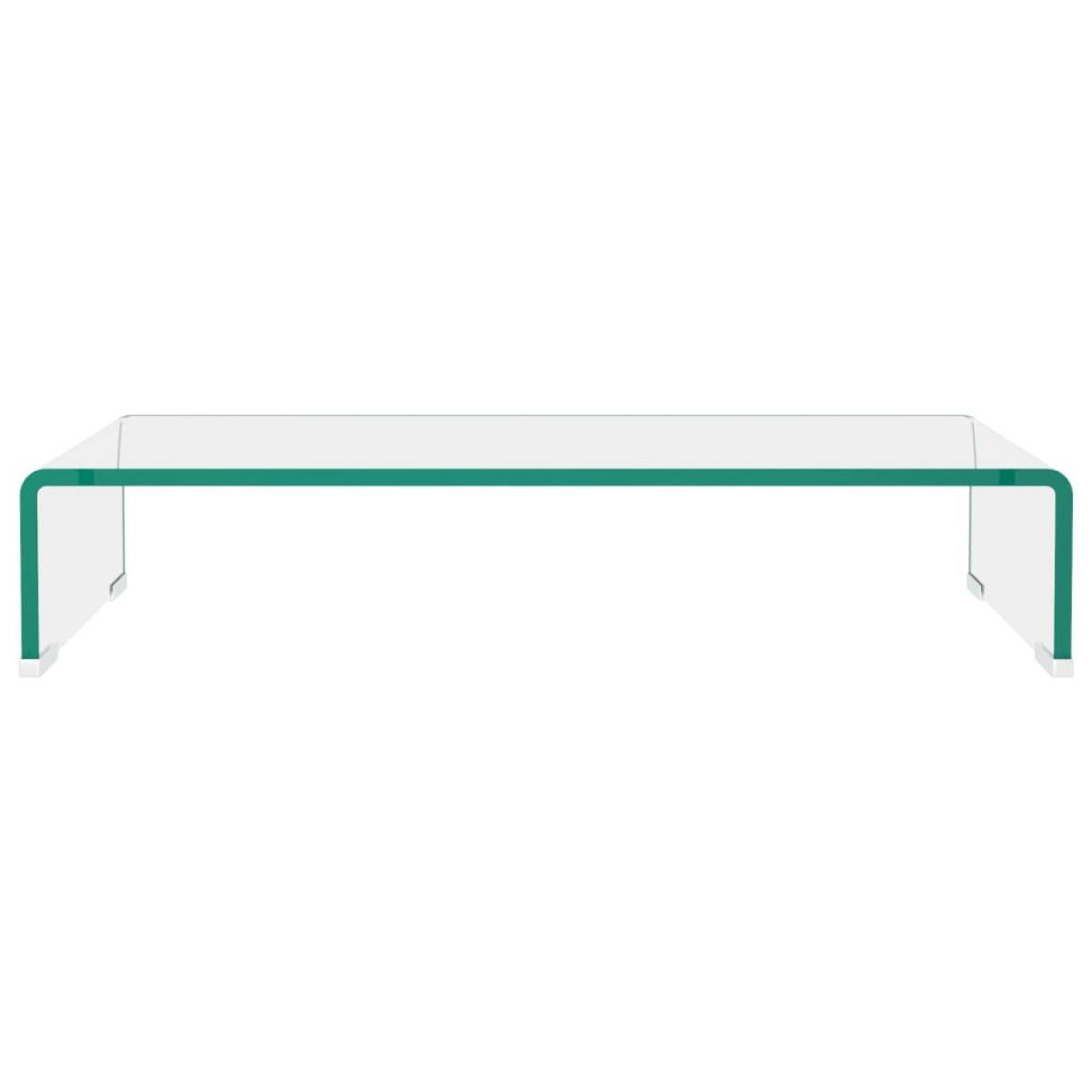 Soporte para TV/Elevador monitor cristal claro 60x25x11 cm
