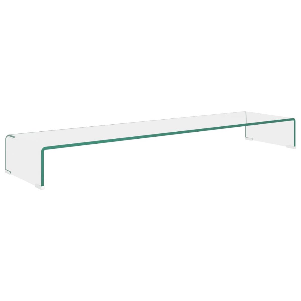 Soporte para TV/Elevador monitor cristal claro 120x30x13 cm