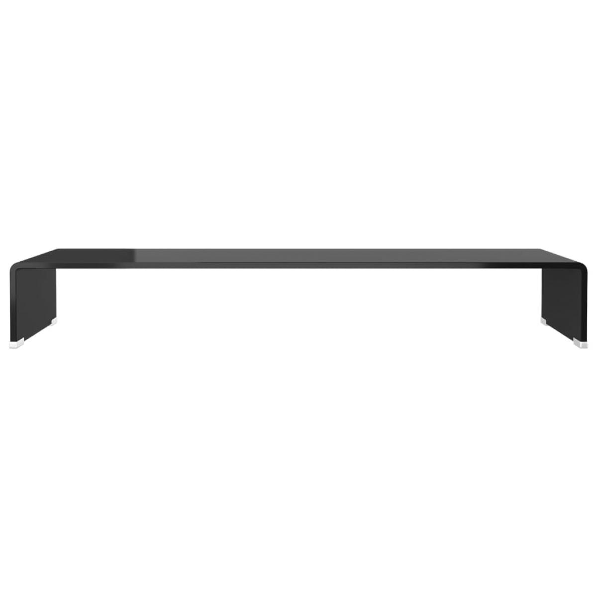Soporte para TV/Elevador monitor cristal negro 90x30x13 cm