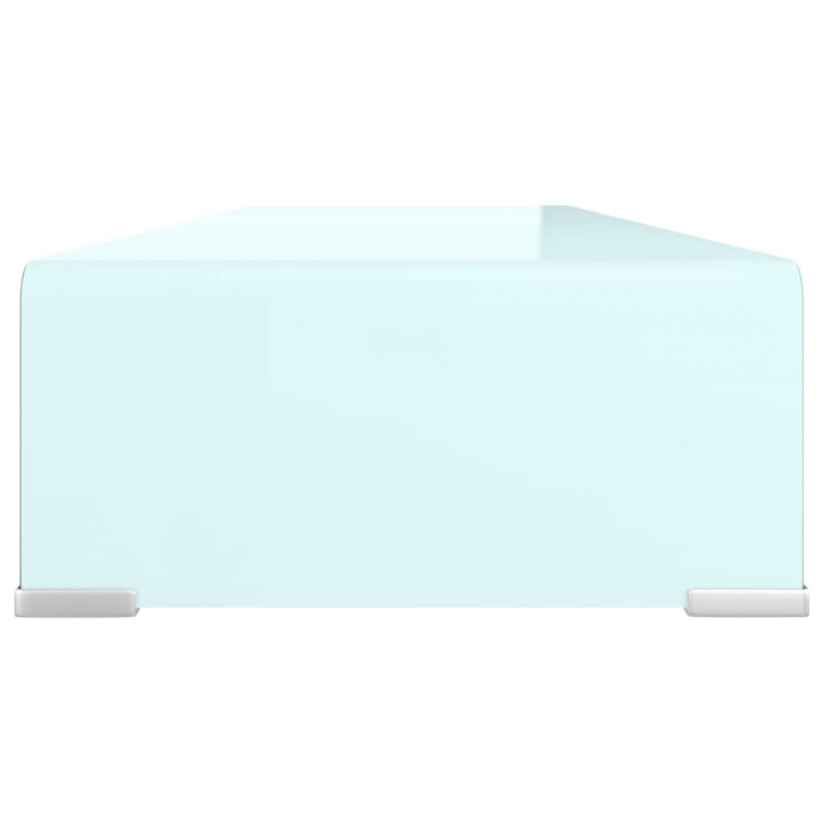 Mueble TV/Elevador de monitor cristal verde 90x30x13 cm
