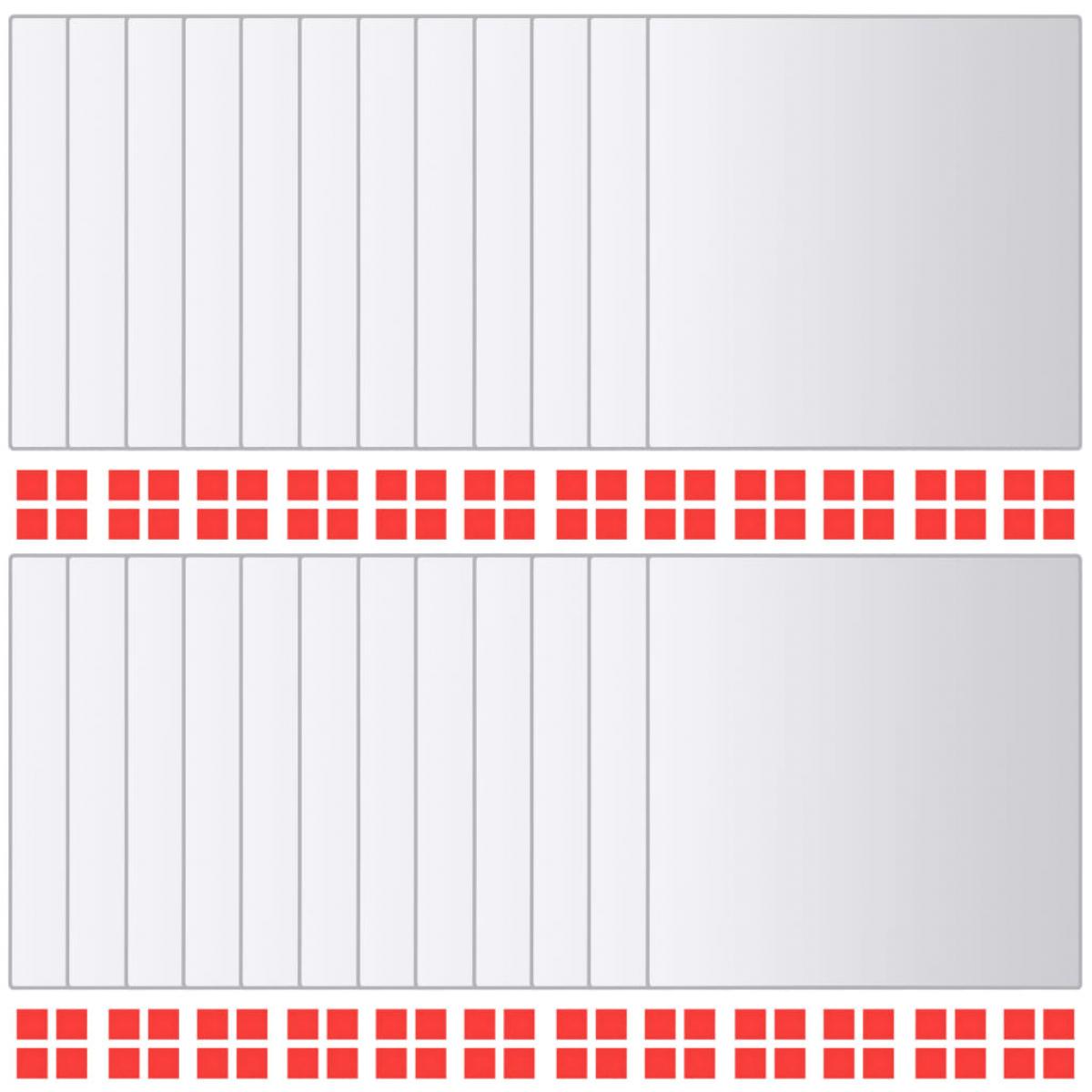 Azulejos de espejo 24 unidades cuadrados vidrio