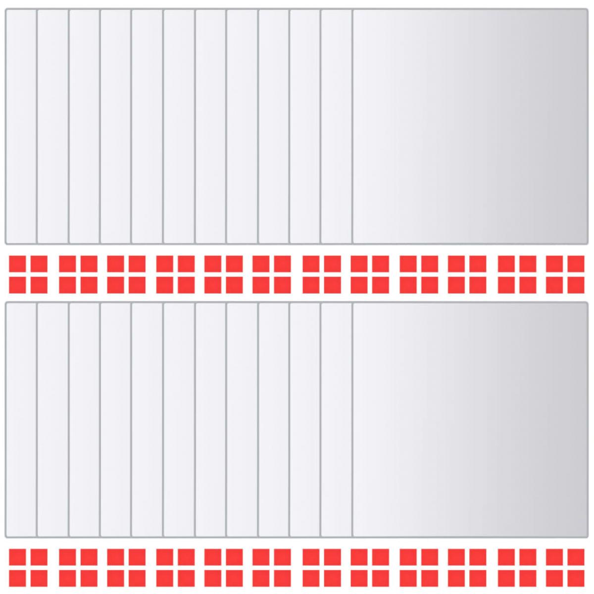 Azulejos de espejo 24 unidades cuadrados vidrio