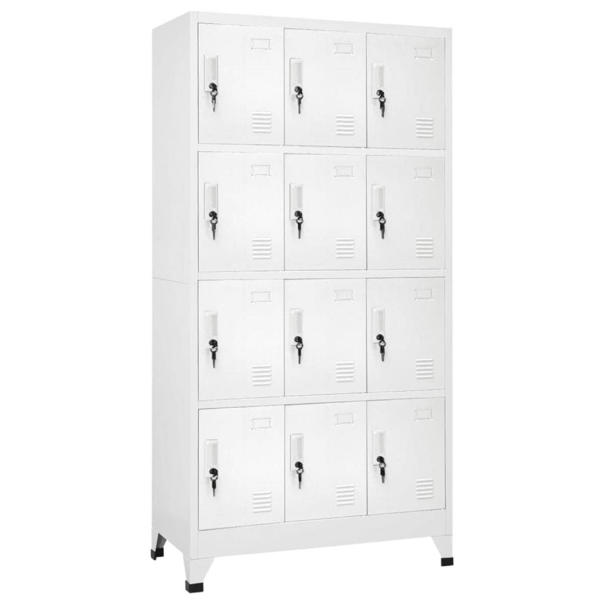 Taquilla con 12 compartimentos 90x45x180 cm