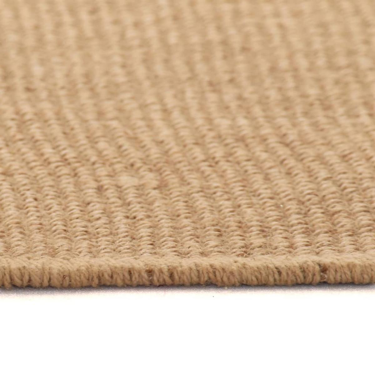 Alfombra de yute con reverso de latex color natural 140x200 cm