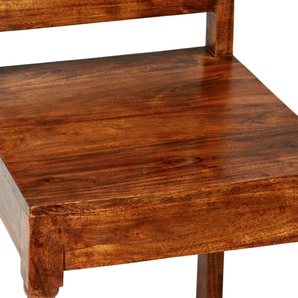 Sillas de comedor 2 uds madera maciza color miel clásico