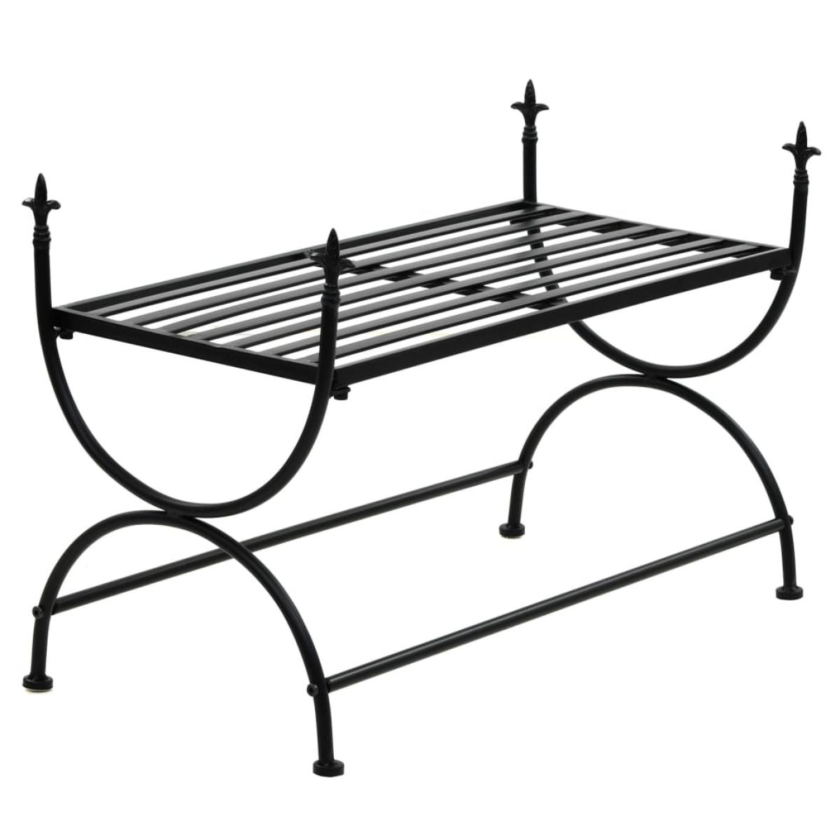 Banco de estilo vintage metal  83x42x55 cm negro