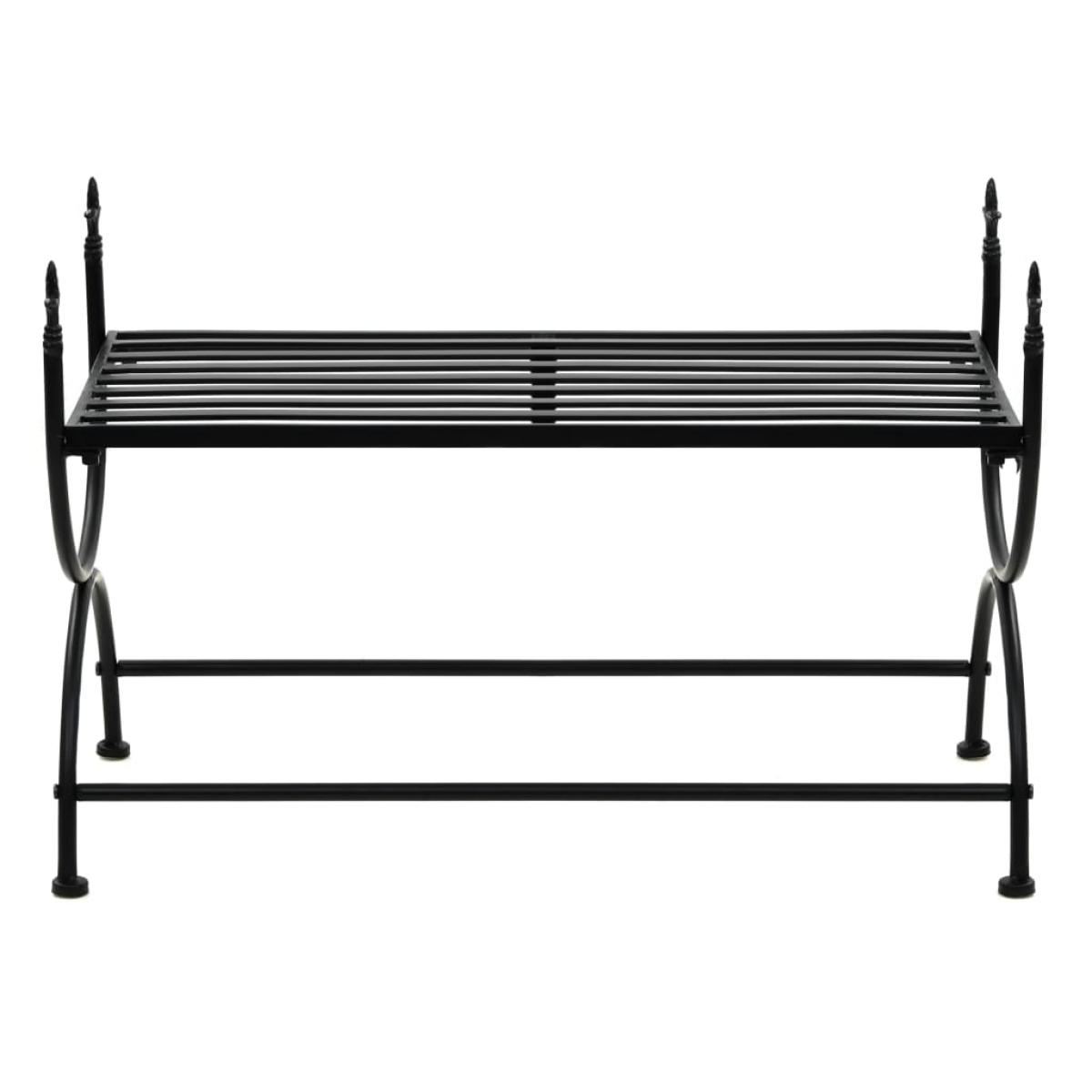 Banco de estilo vintage metal  83x42x55 cm negro