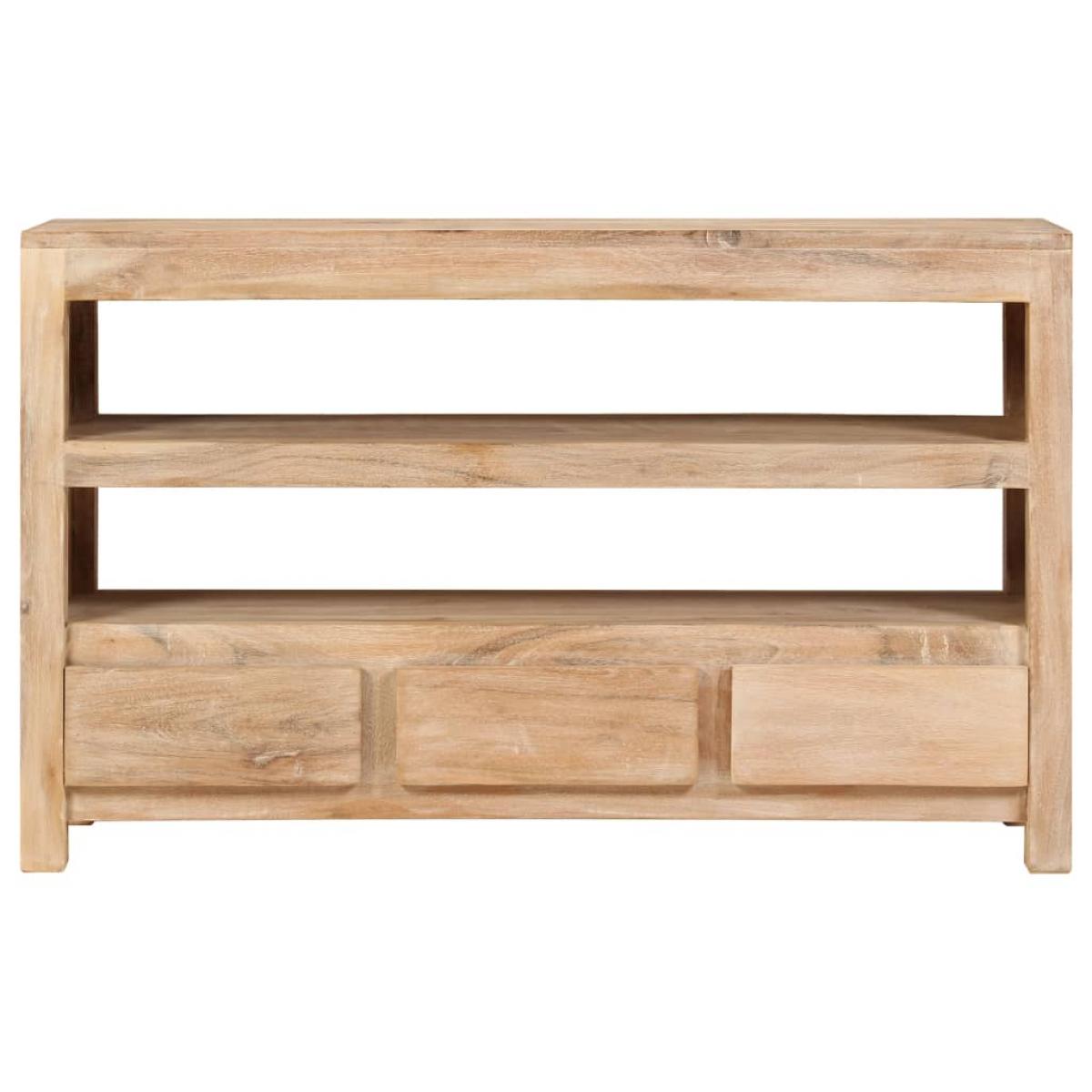 Mueble para TV madera maciza acacia marrón claro 90x30x55 cm