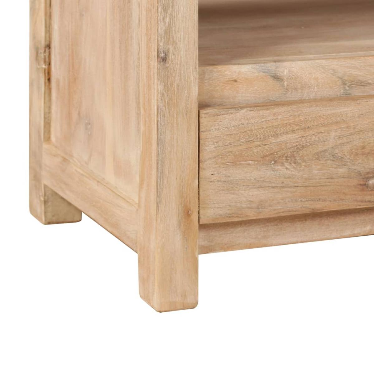 Mueble para TV madera maciza acacia marrón claro 90x30x55 cm