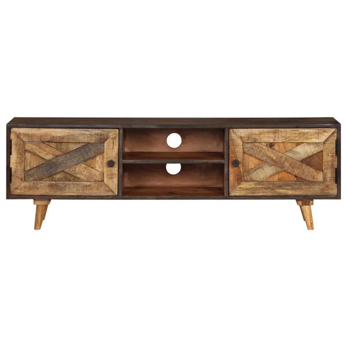 Mueble para TV de madera maciza de mango 140x30x45 cm