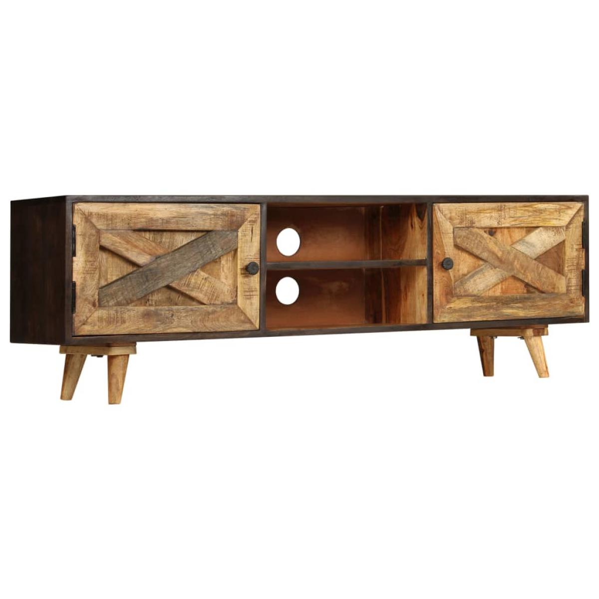 Mueble para TV de madera maciza de mango 140x30x45 cm
