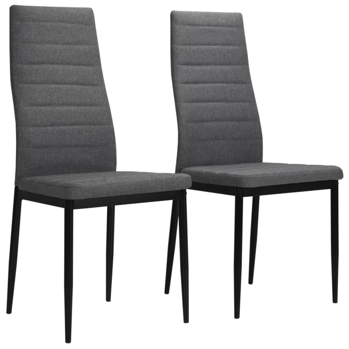 Sillas de comedor giratorias 2 unidades tela gris claro