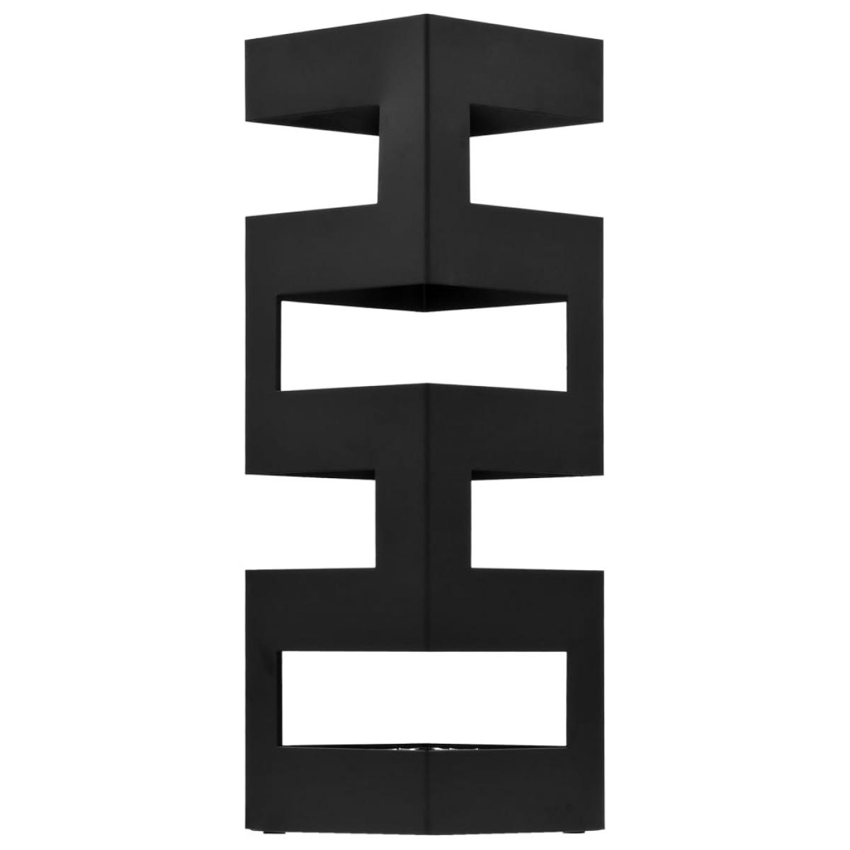 Paragúero diseño tetris acero negro 