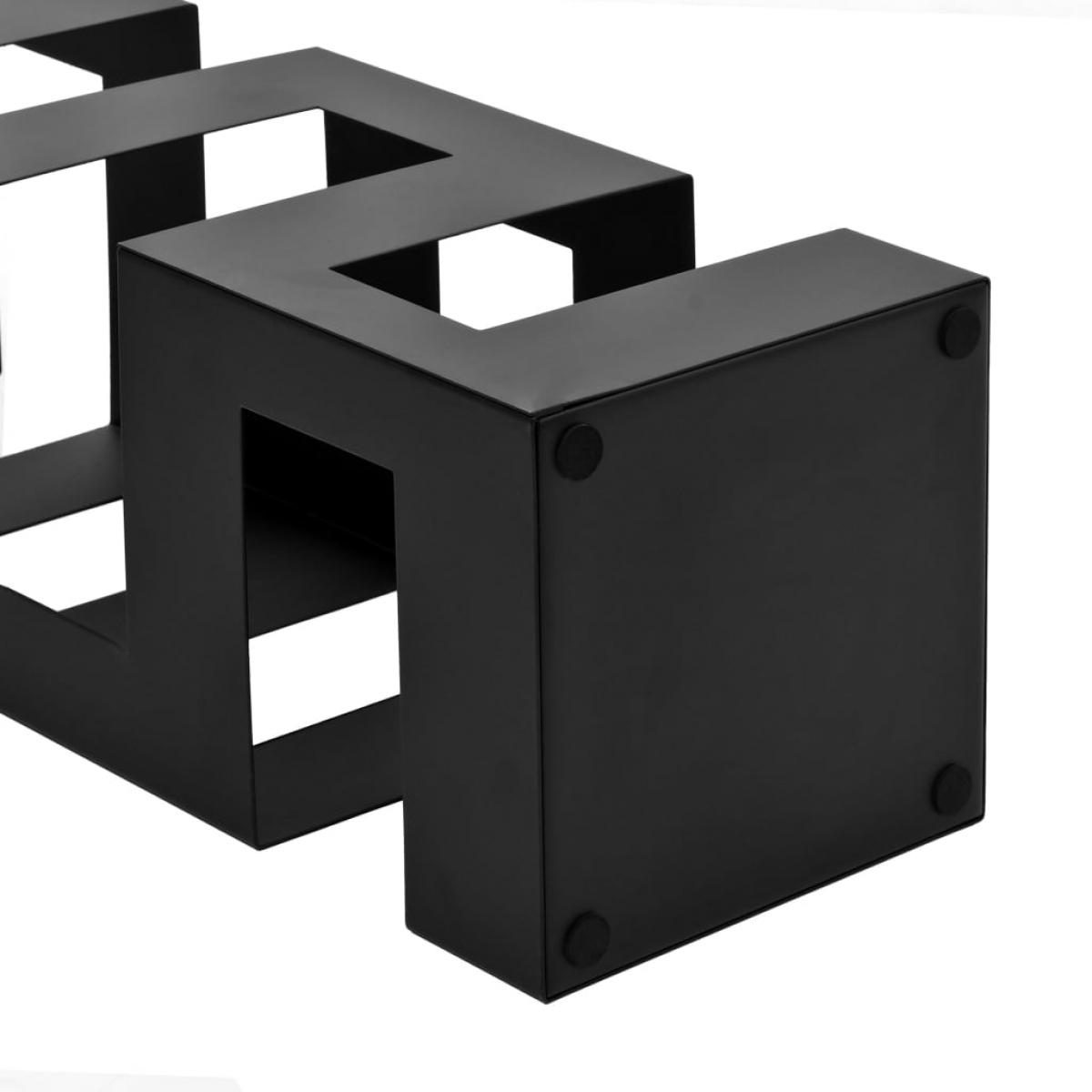 Paragúero diseño tetris acero negro 