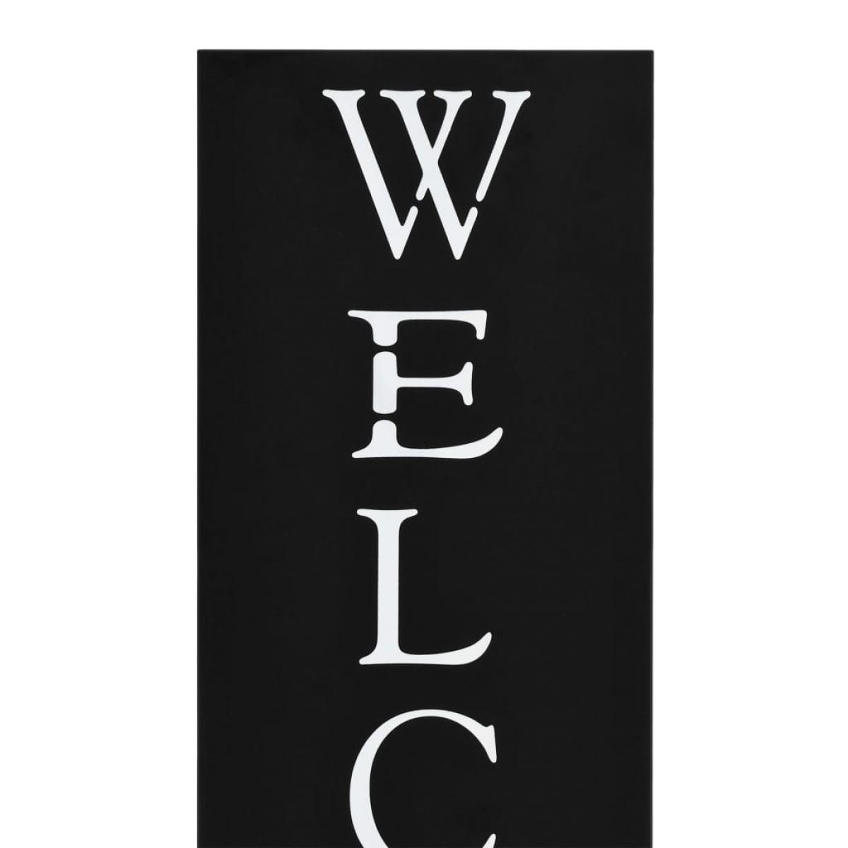 Paragúero diseno Welcome acero negro 