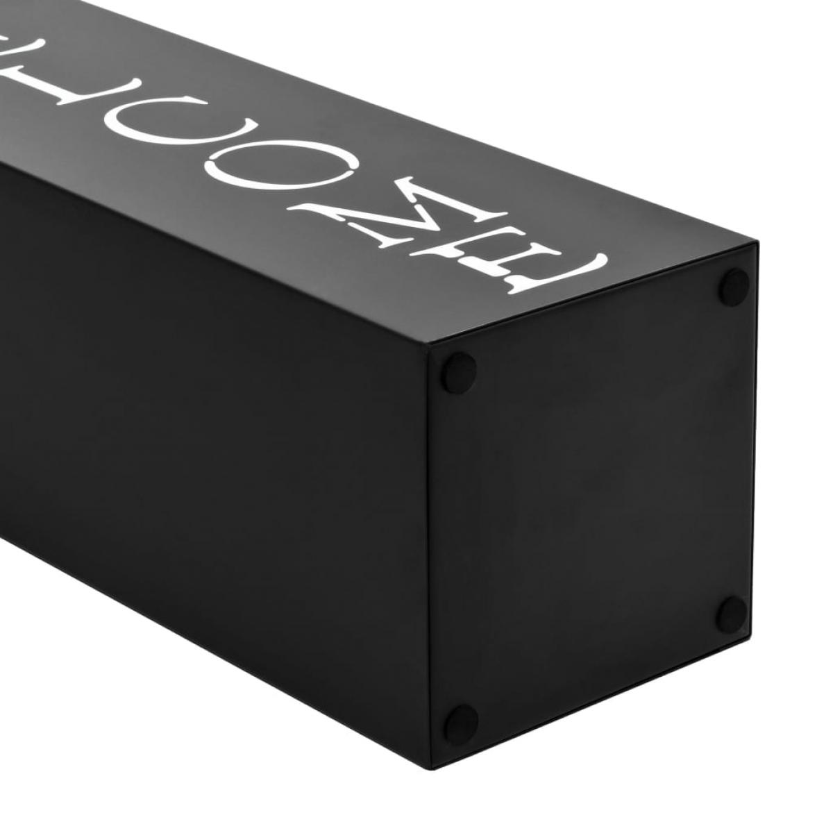 Paragúero diseno Welcome acero negro 