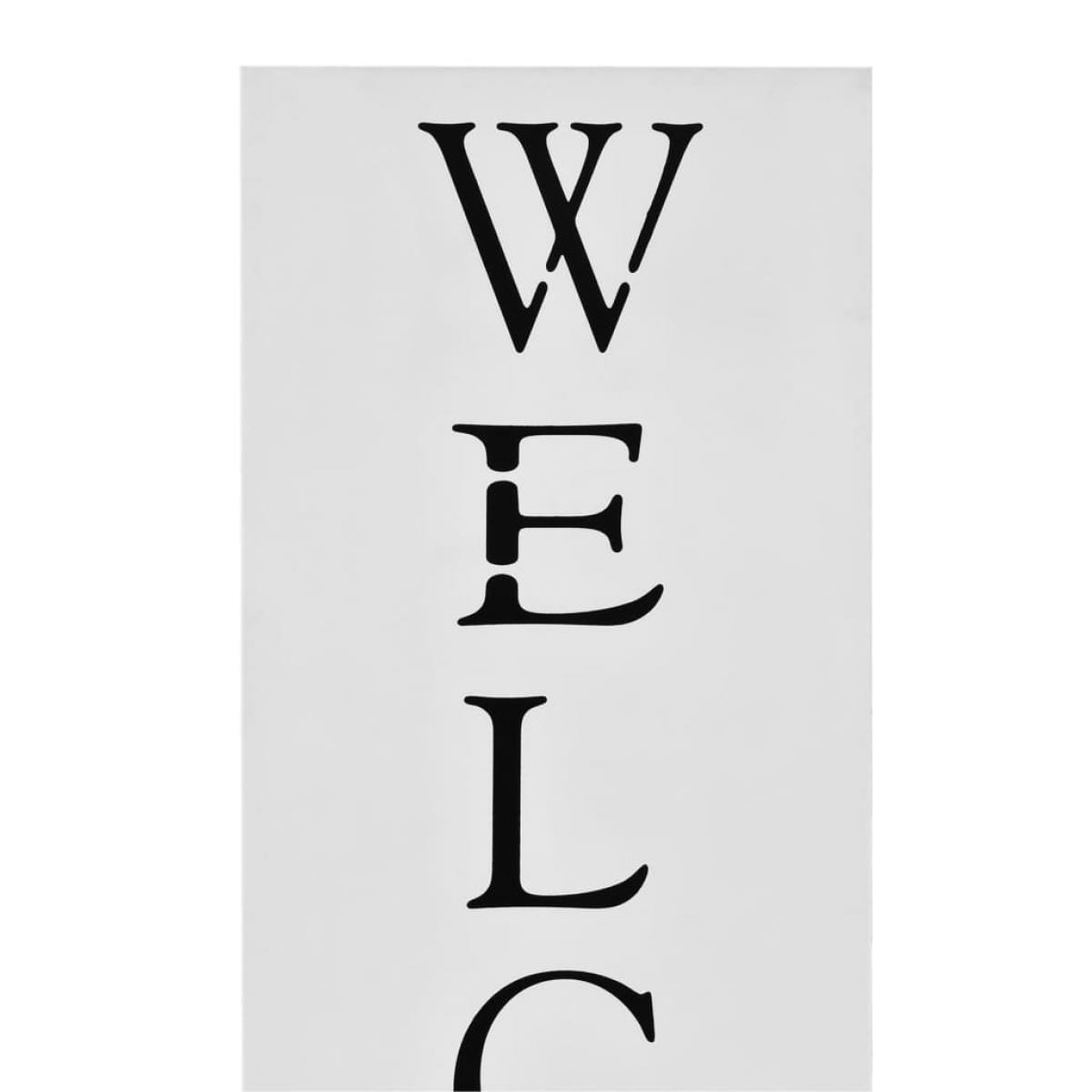 Paragüero diseño Welcome acero blanco 