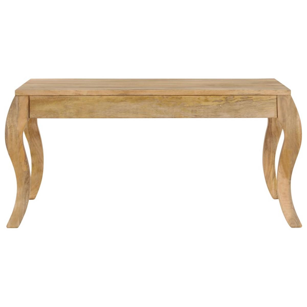 Mesa de centro de madera maciza de mango 80x80x40 cm