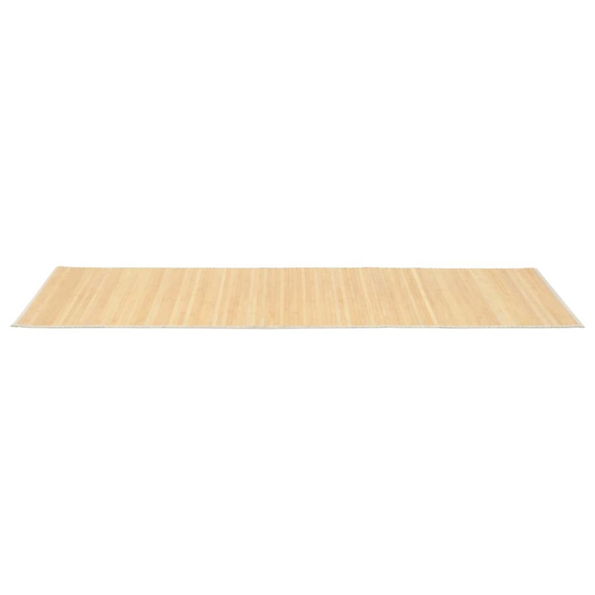 Alfombra de bambú color natural 80x200 cm