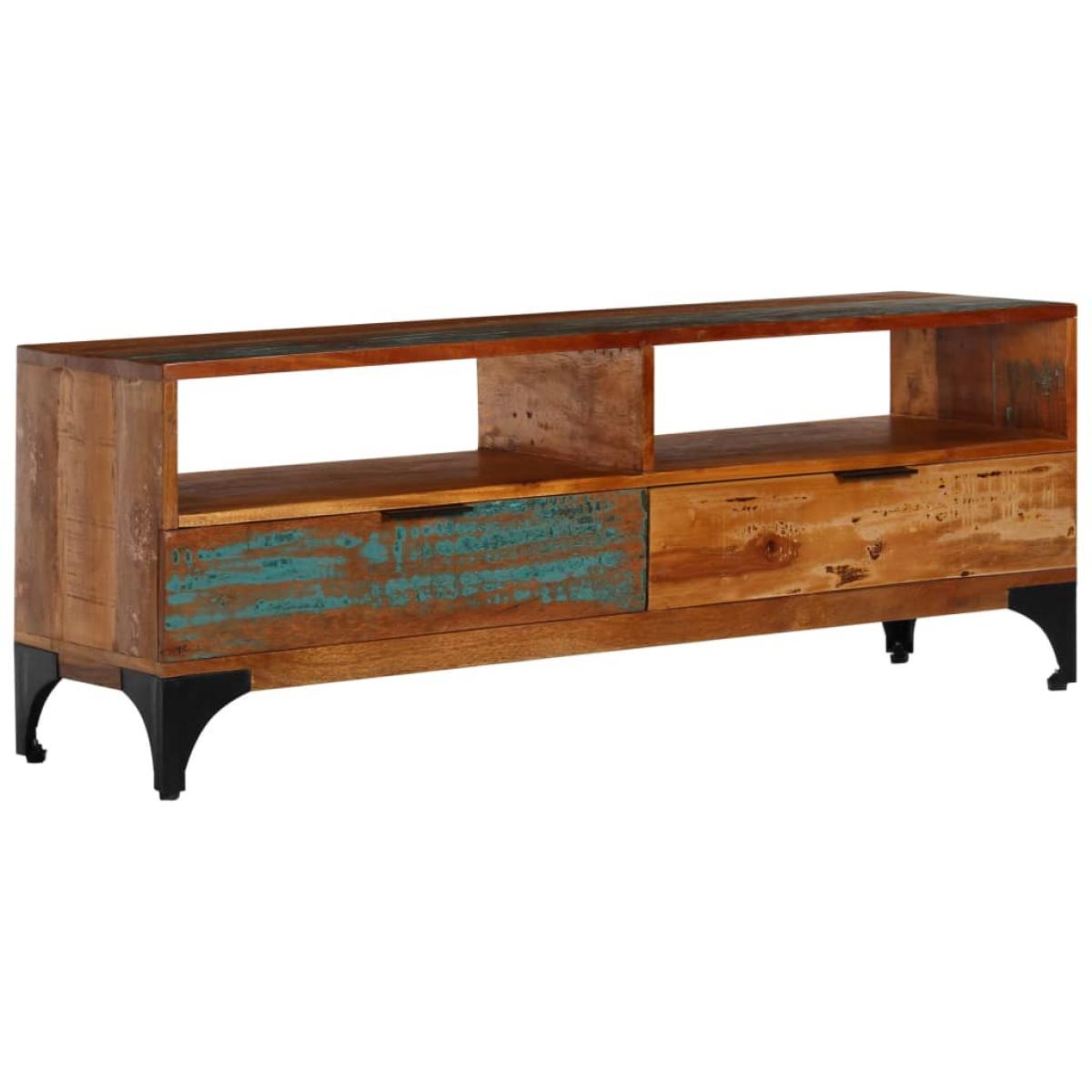 Mueble para TV cm madera maciza reciclada 118x35x45