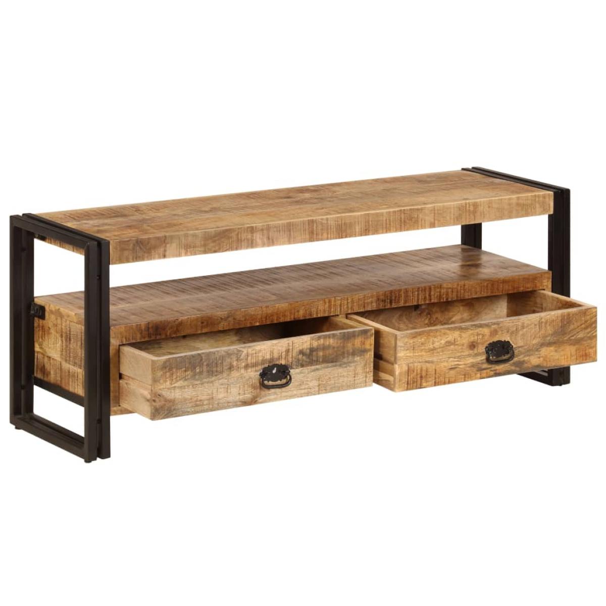 Mueble para TV madera maciza de mango 120x35x45 cm