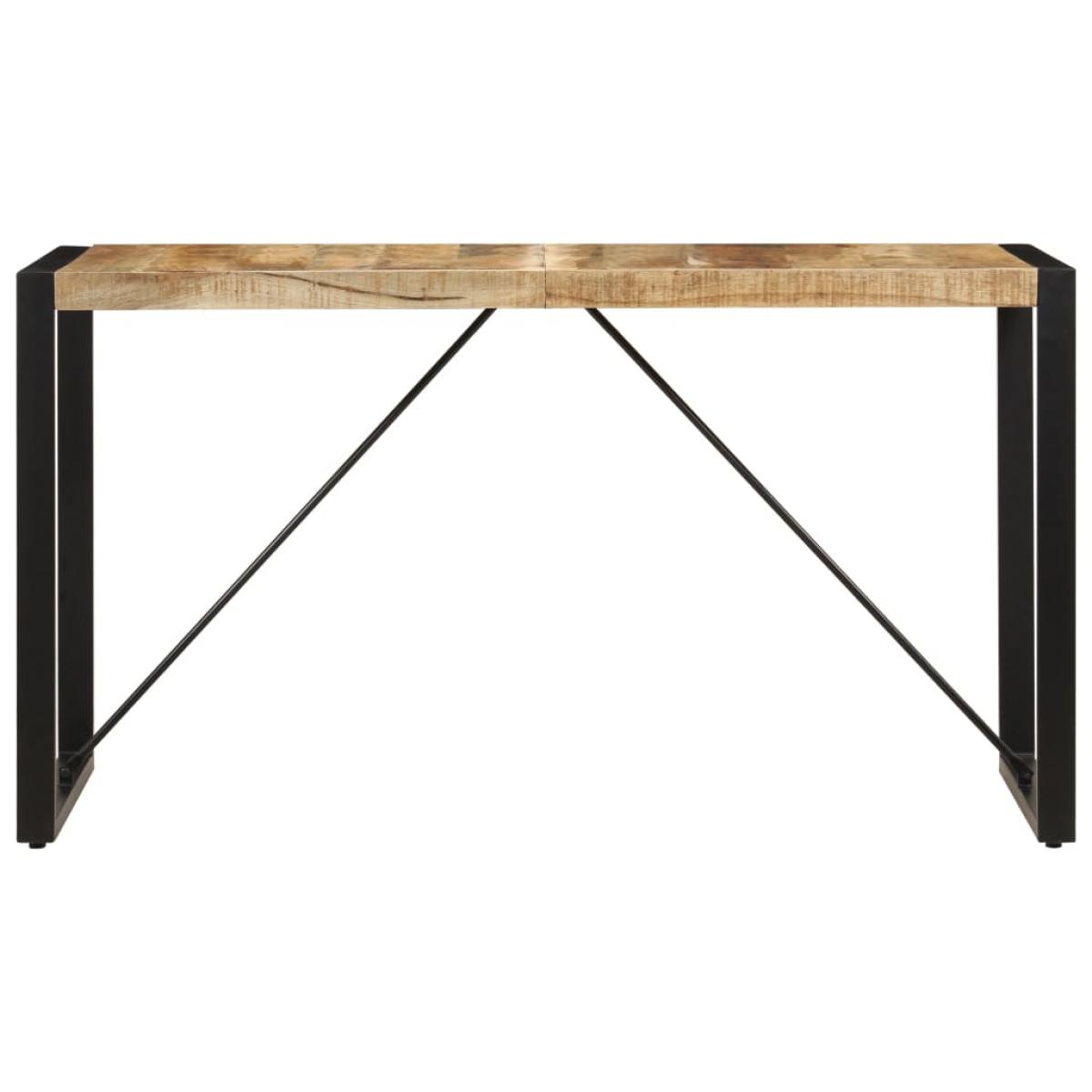 Mesa de comedor 140x70x75 cm madera maciza de mango