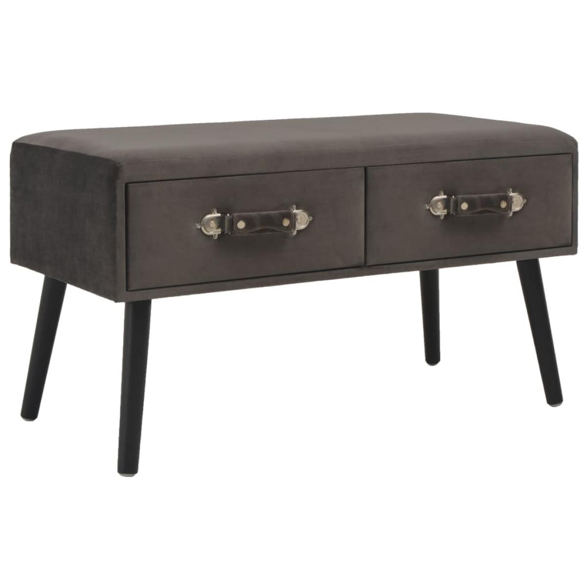 Mesa de centro de terciopelo gris 80x40x46 cm  