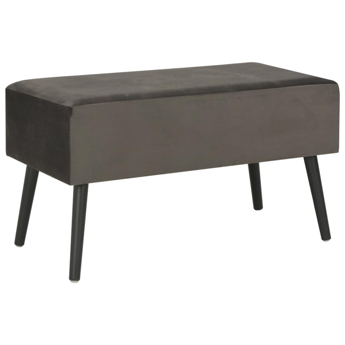 Mesa de centro de terciopelo gris 80x40x46 cm  