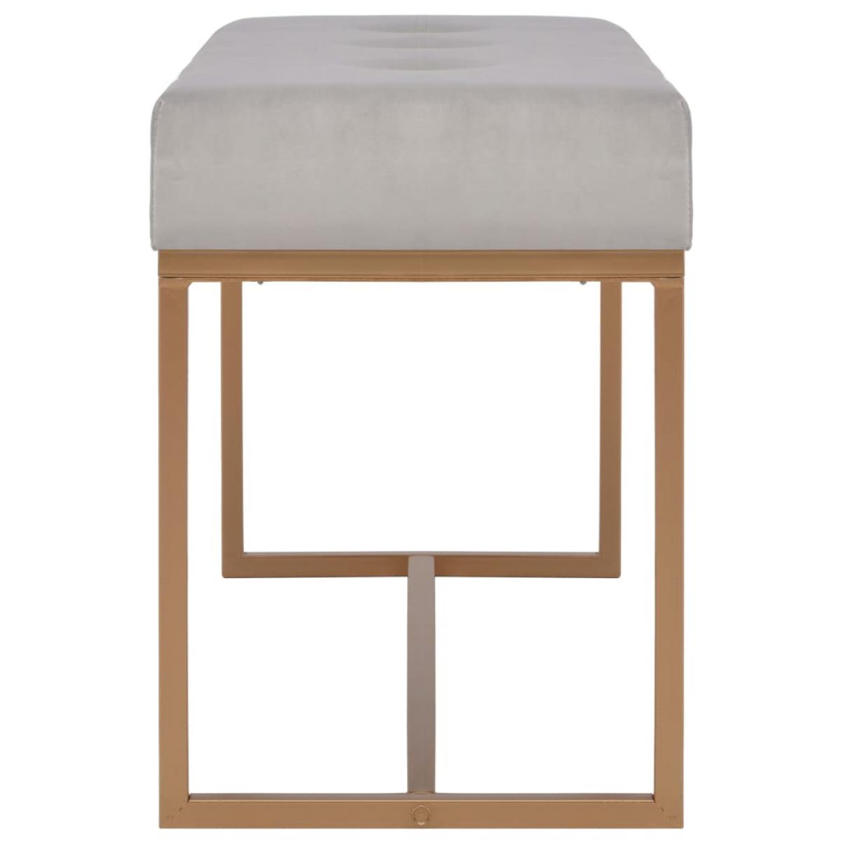 Banco 80 cm terciopelo gris