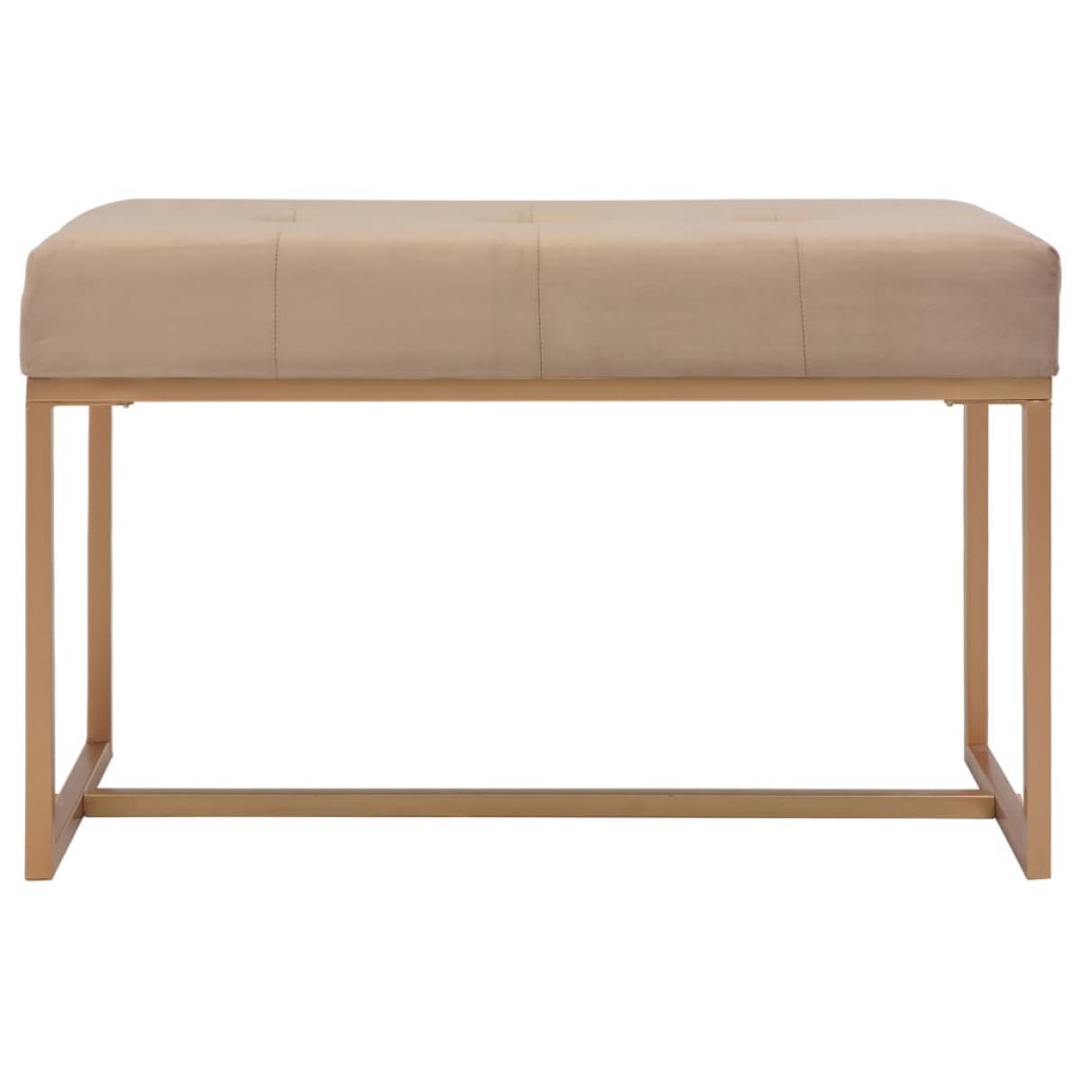 Banco 80 cm terciopelo beige