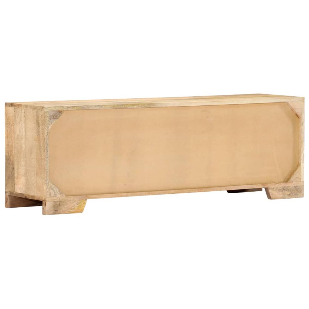 Mueble de TV de madera maciza de mango 120x30x40 cm