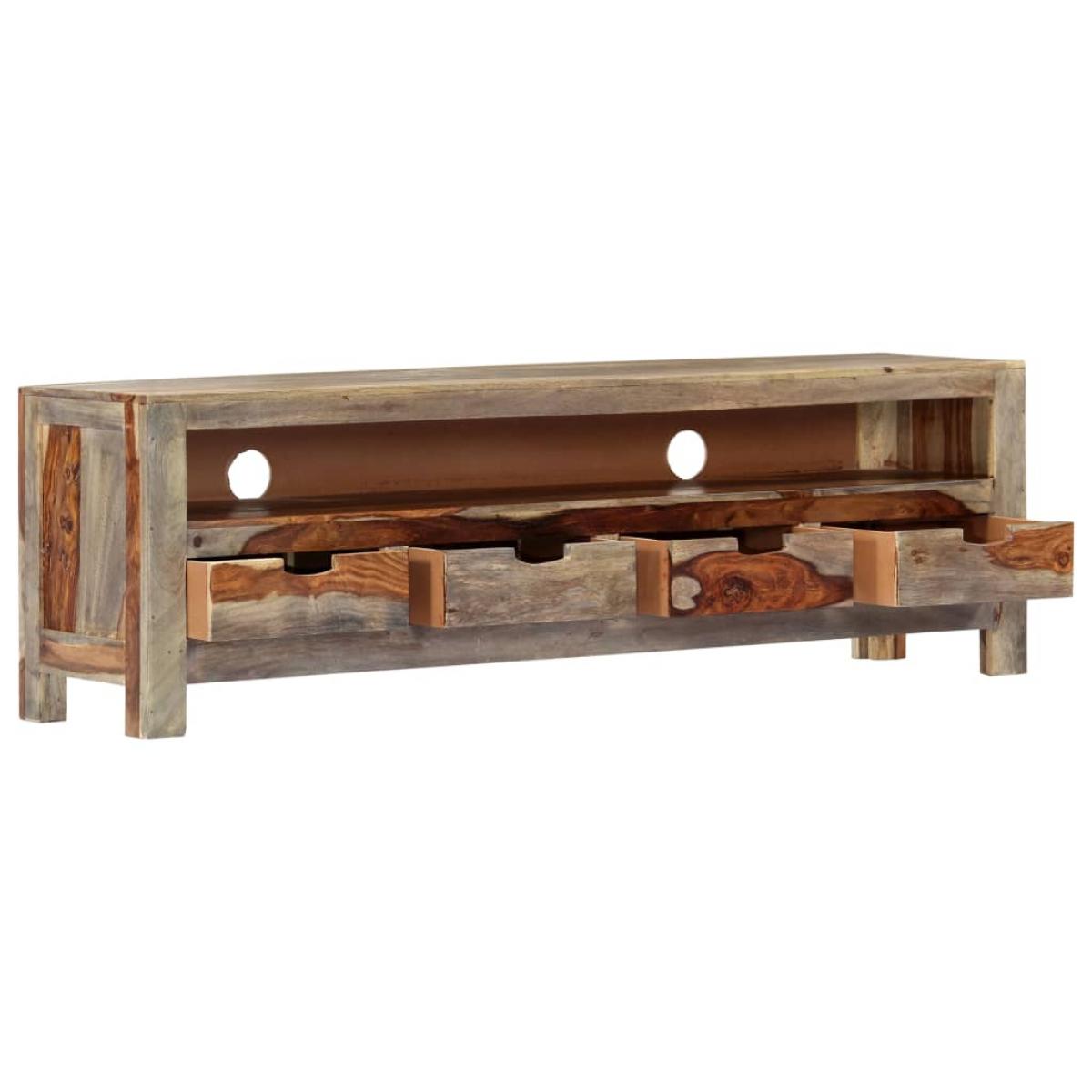 Mueble de TV madera maciza de sheesham 130x30x40 cm