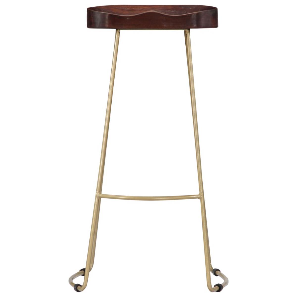 Taburetes de cocina gavin 2 unidades madera maciza de mango