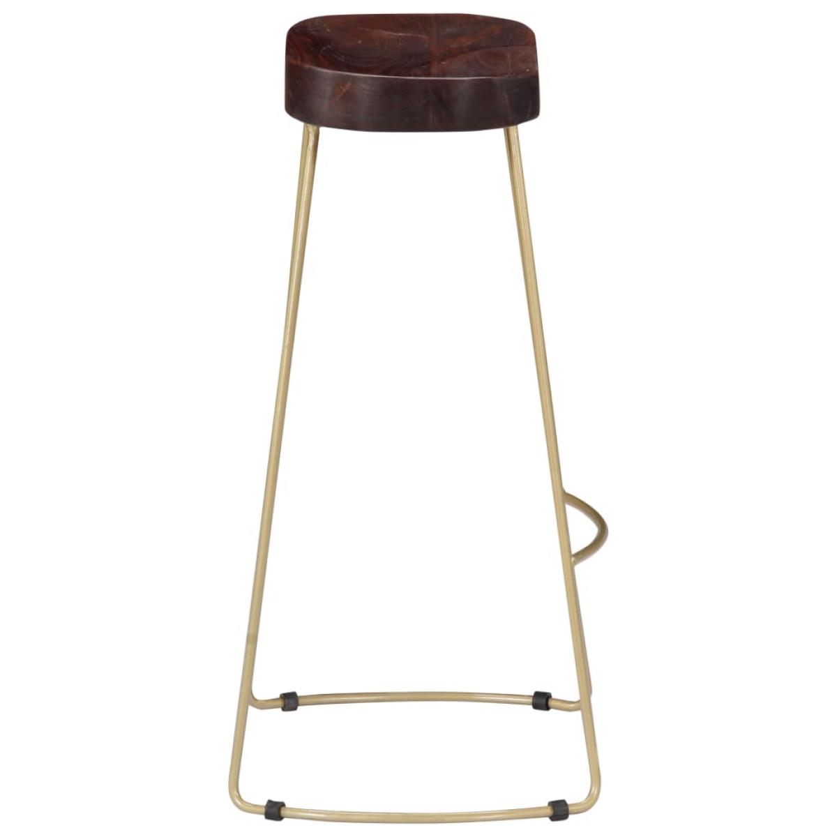Taburetes de cocina gavin 2 unidades madera maciza de mango