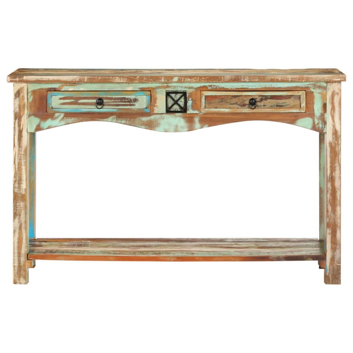 Mesa consola madera maciza reciclada 120x40x75 cm