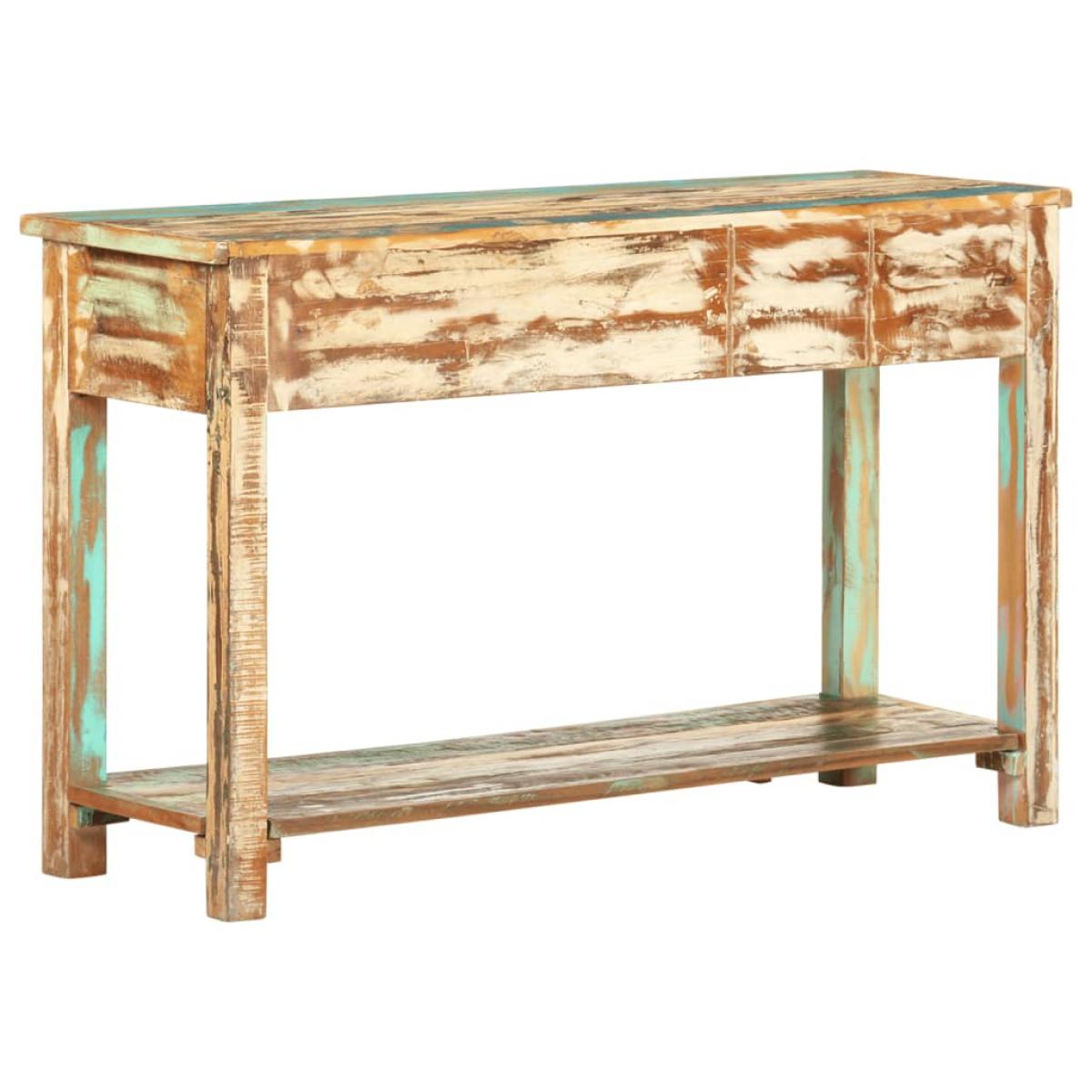 Mesa consola madera maciza reciclada 120x40x75 cm