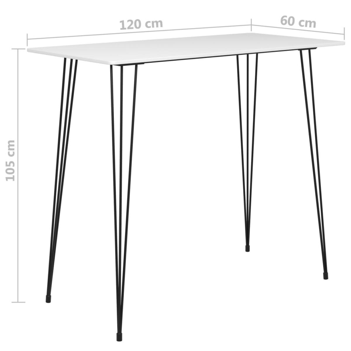 Mesa alta de cocina blanco 120x60x105 cm