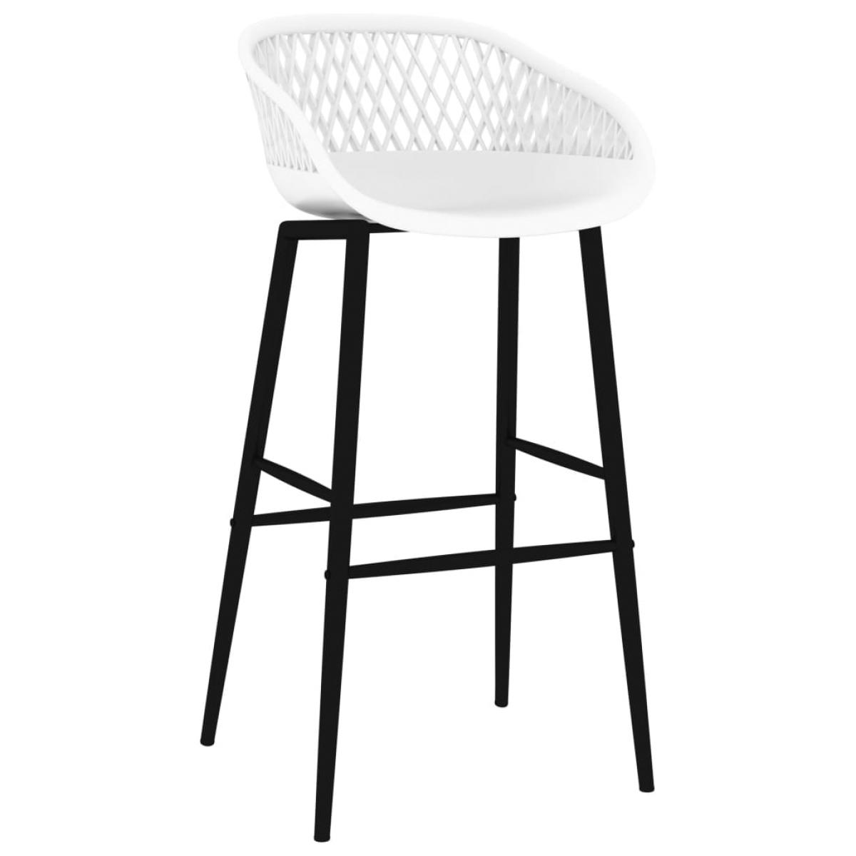 Taburetes de cocina 2 unidades blanco