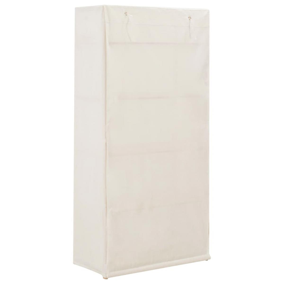 Armario de tela blanco 79x40x170 cm 